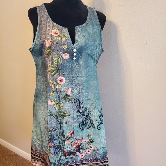 Casual Tank Dress 97% Polyester 3% Spandex Size L. - Picture 4 of 7